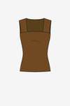 Joseph Ribkoff Classic Square Neck Cami 143132TT Nutmeg, Nightfall, True Emerald, Toffee, Kelly Green, Avocado, Opulence