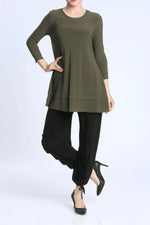 IC Collection Bottom Tuck Detailed Long Tunic Style 1484T