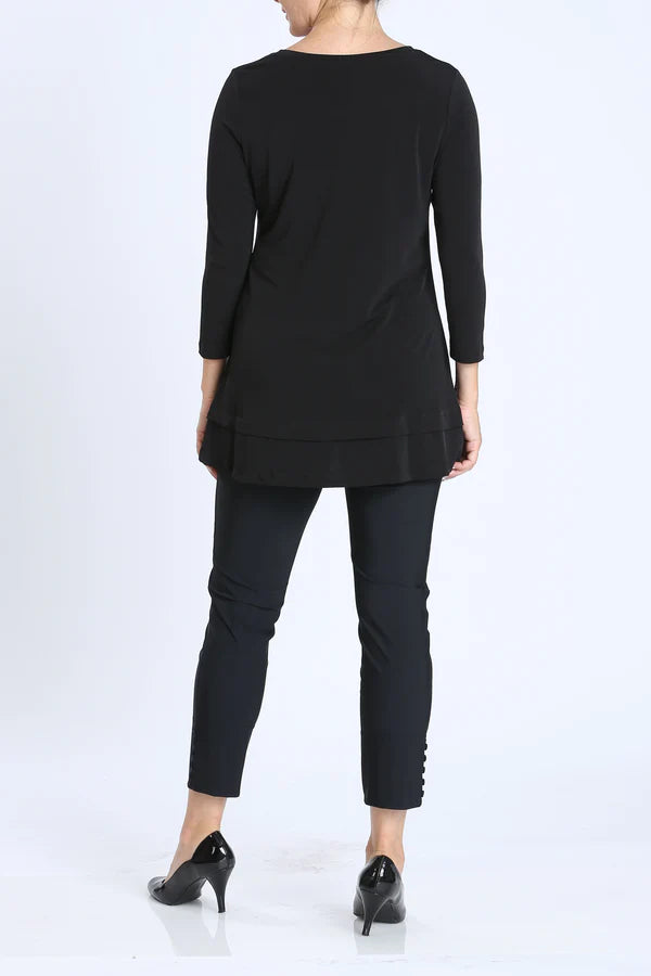 IC Collection Bottom Tuck Detailed Long Tunic Style 1484T