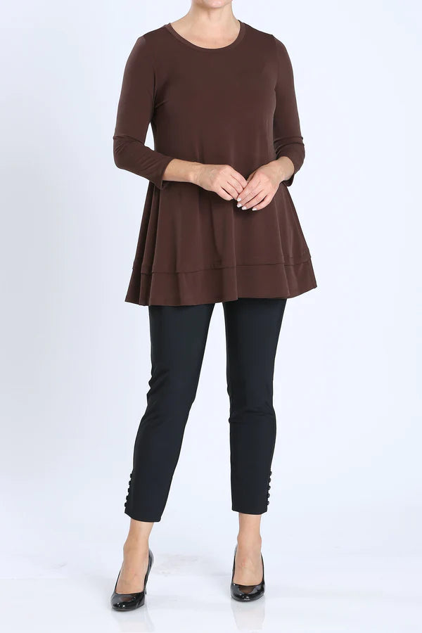 IC Collection Bottom Tuck Detailed Long Tunic Style 1484T