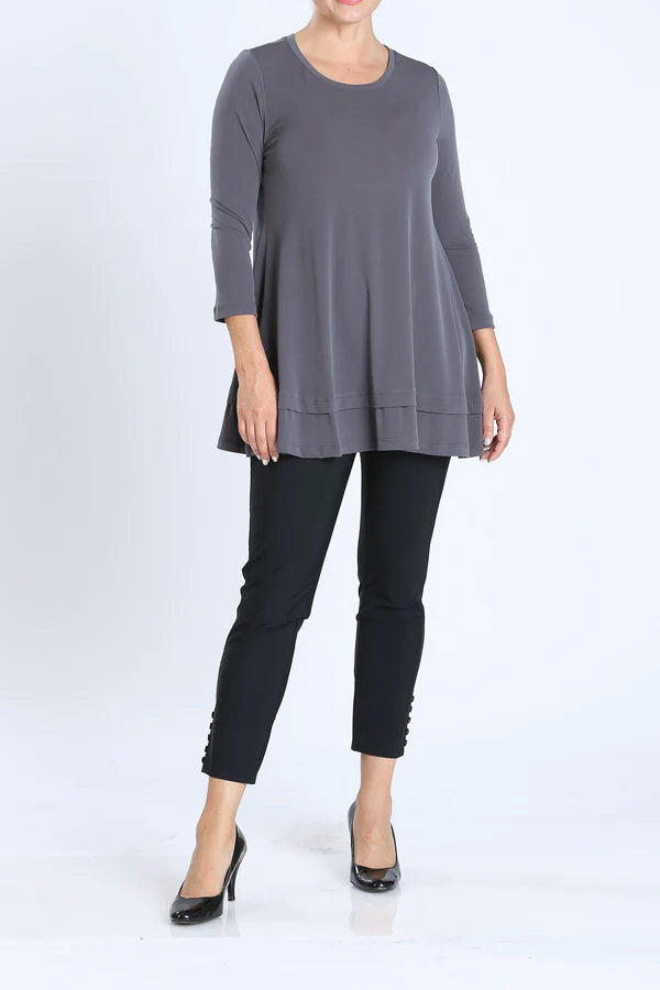 IC Collection Bottom Tuck Detailed Long Tunic Style 1484T