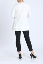 IC Collection Bottom Tuck Detailed Long Tunic Style 1484T