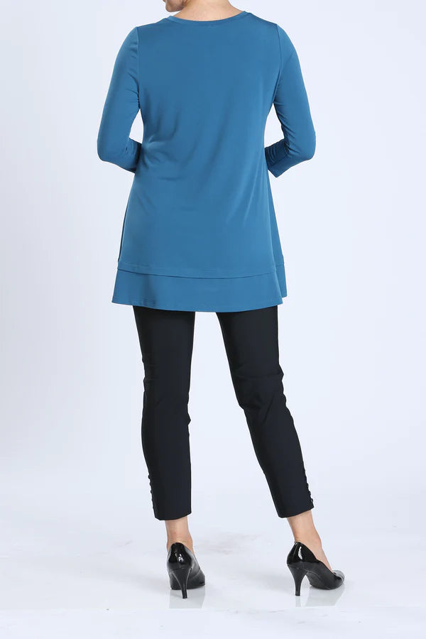 IC Collection Bottom Tuck Detailed Long Tunic Style 1484T