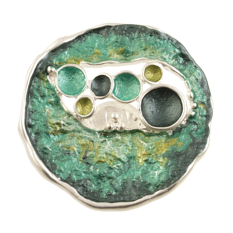 Origin Magnetic Textured Brooch Aqua 1581-3 F24