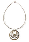 Origin N-S.Silver Circles Pendant Necklace 197 197-2 F24