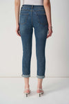 Joseph Ribkoff Slim Fit Cropped Jeans With Rolled Hem - 213942 - S25