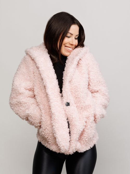 UBU 22503F – Cozy Faux Poodle Fur Coat