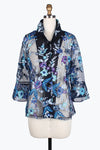 Damee Floral Embroidery Mesh Jacket 2380-BLU