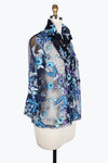 Damee Floral Embroidery Mesh Jacket 2380-BLU