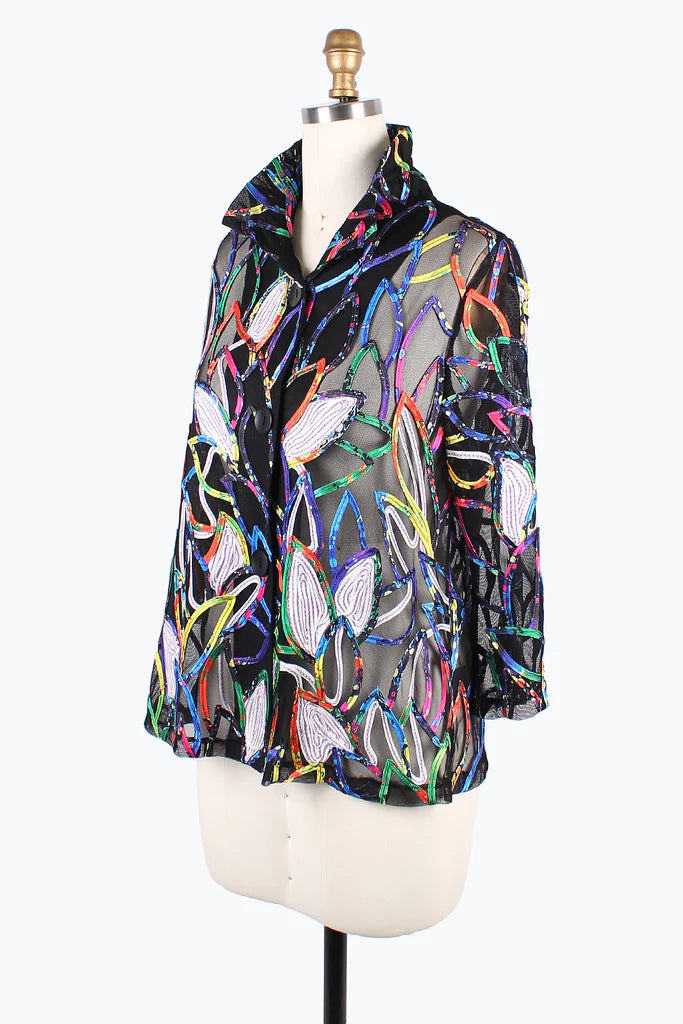 Damee Ombre VineSoutache Jacket 2395-MLT