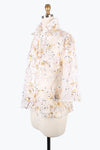 Damee  Floral Embroidery Peplum Mesh Jacket 2396-GOLD F24