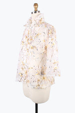 Damee  Floral Embroidery Peplum Mesh Jacket 2396-GOLD F24