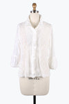 Damee Sparkling Ogee Ruffle Jacket 2397-WHT