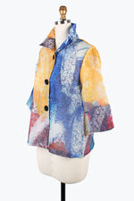 Damee Swirl print Double Organza Jacket 2398-MLT