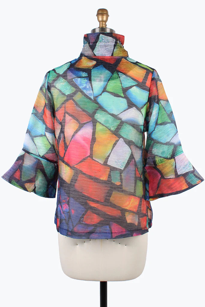 Damee Rainbow Glass Double Organza Jacket 2400-MLT