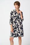 Joseph Ribkoff Abstract Print Poplin Trapeze Dress 241000