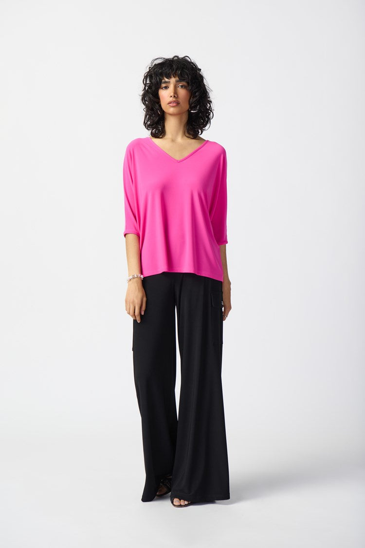 Joseph Ribkoff Silky Knit Reversible Boxy Top 241044