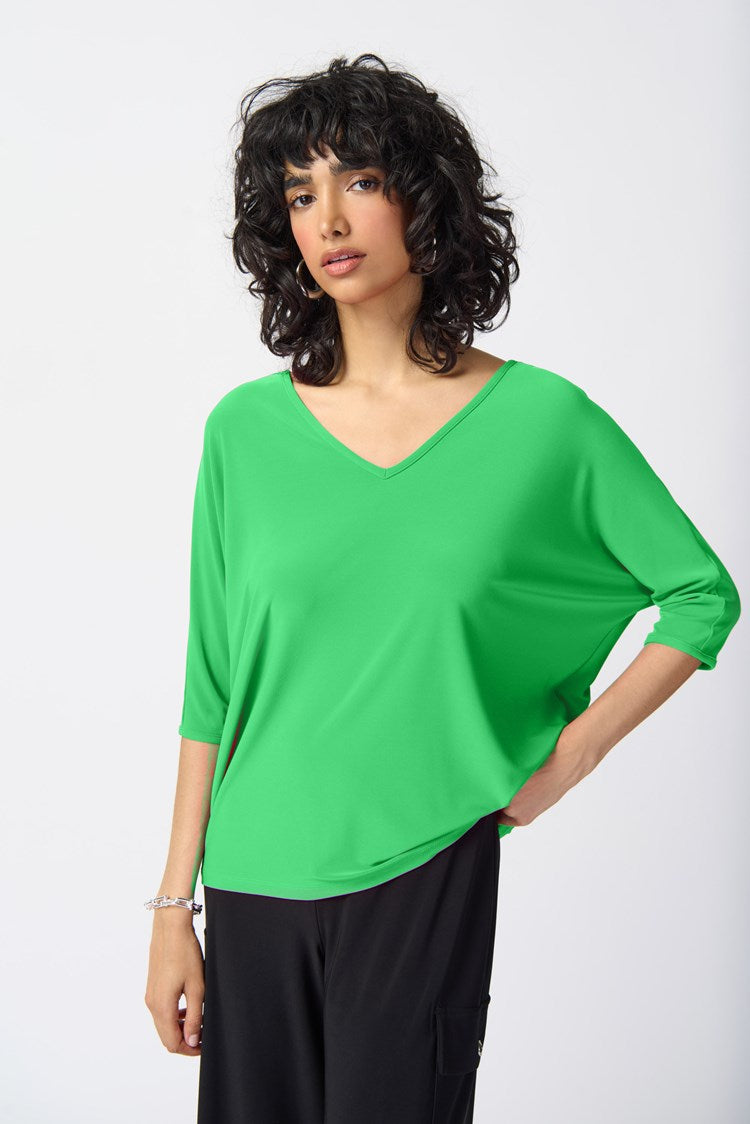 Joseph Ribkoff Silky Knit Reversible Boxy Top 241044