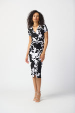 Joseph Ribkoff Floral Print Silky Knit Wrap Dress 241050