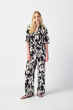 Joseph Ribkoff Abstract Print Woven Wide-Leg Pants 241097