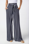 Joseph Ribkoff Striped Silky Knit Wide-Leg Pants 241135