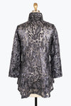 Damee Sequened Metallic Embroidery Flare Jacket 2412-NVY F24