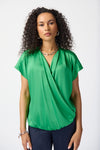 Joseph Ribkoff Satin Boxy Wrap Top 241278