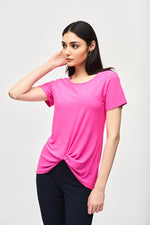 Joseph Ribkoff Silky Knit Top with Knot Detail 241290