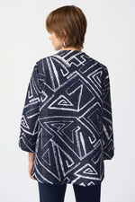 Joseph Ribkoff Geometric Print Woven Jacquard Swing Jacket 241291