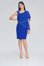 Joseph Ribkoff Silky Knit and Chiffon Sheath Dress 241721 S24