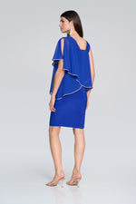 Joseph Ribkoff Silky Knit and Chiffon Sheath Dress 241721 S24