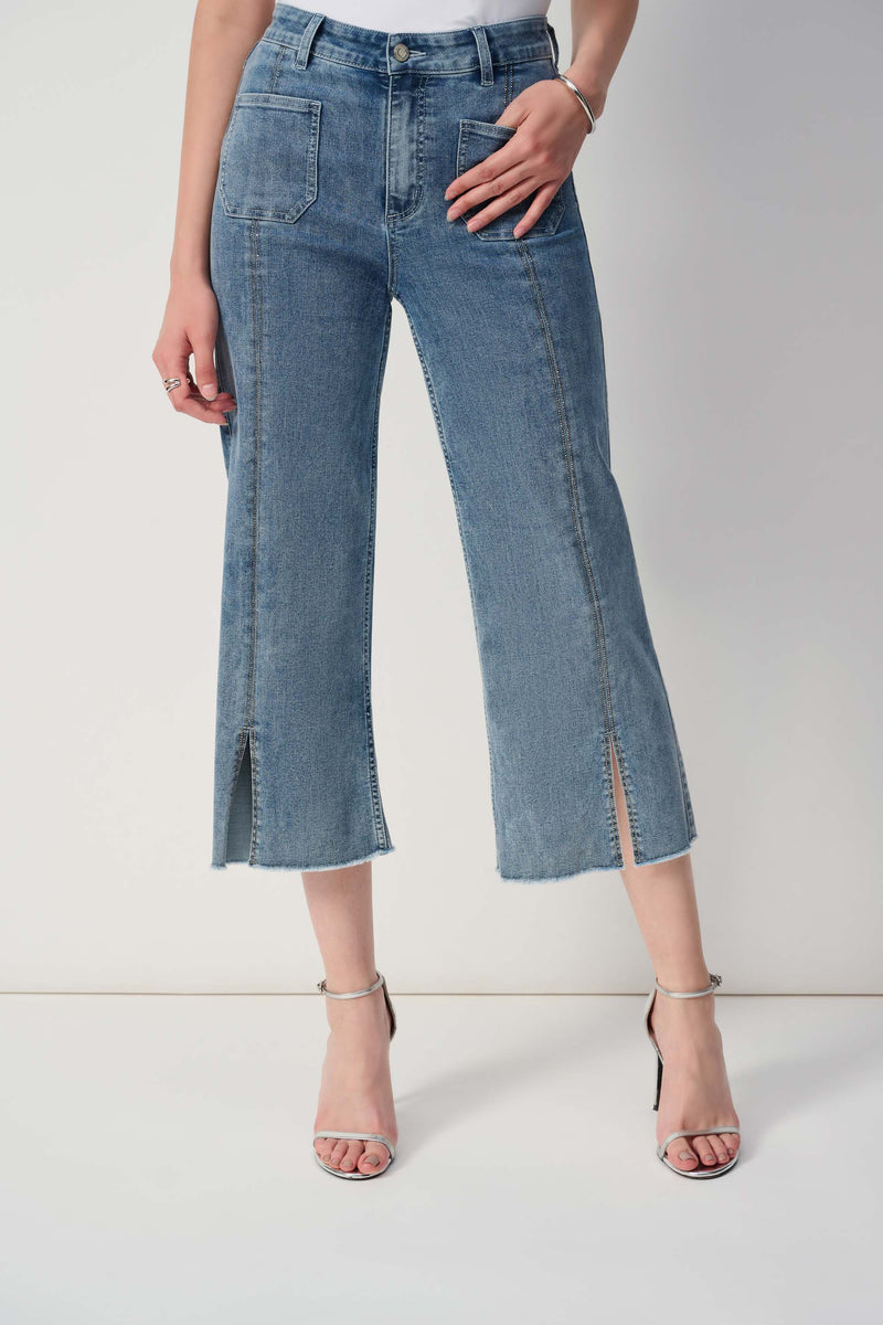 Joseph Ribkoff Culotte Jeans With Embellished Front Seam - 241903S25 - S25