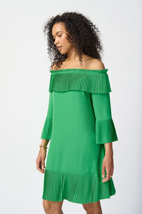 Joseph Ribkoff Georgette Off-the-Shoulder A-Line Dress 241907