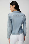 Joseph Ribkoff Fitted Denim Jacket With Allover Rhinestones - 241914S25 - S25