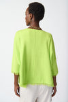 Joseph Ribkoff Soft Knit Poncho with Fringes 241933