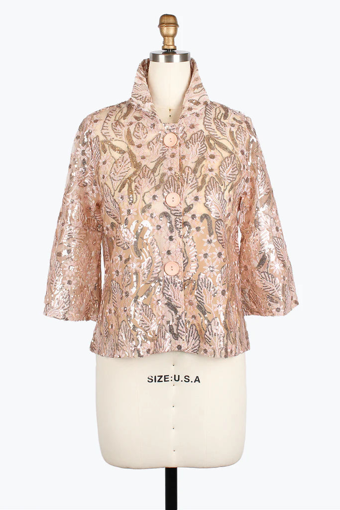 Damee 2425-RSG, S25 Sequened embroidery Cropped Jacket