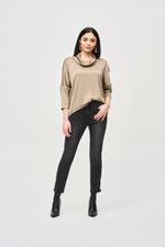 Joseph Ribkoff Satin Cowl Collar Top 243189