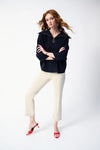 Jacquard Zipped Collar Sweater 243954S25