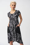 Joseph Ribkoff | Silky Knit Conversational Print Cocoon Dress 251140 - S25