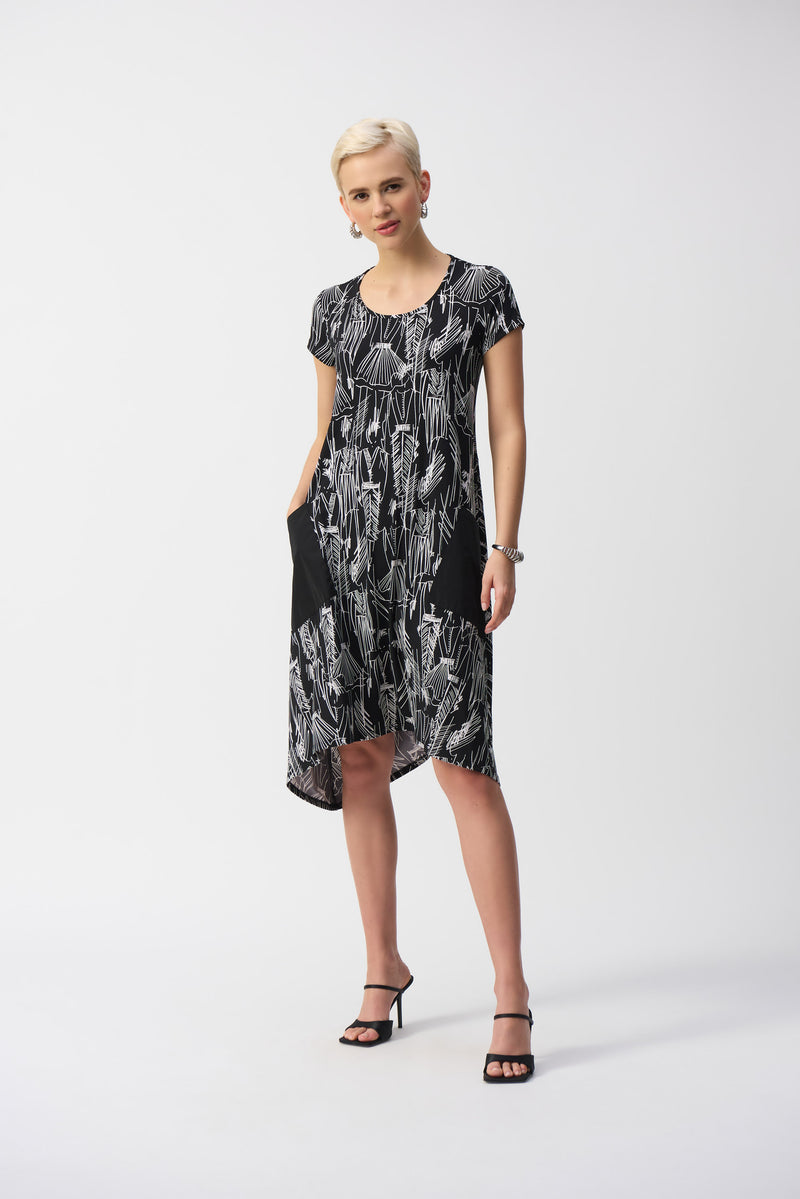 Joseph Ribkoff | Silky Knit Conversational Print Cocoon Dress 251140 - S25