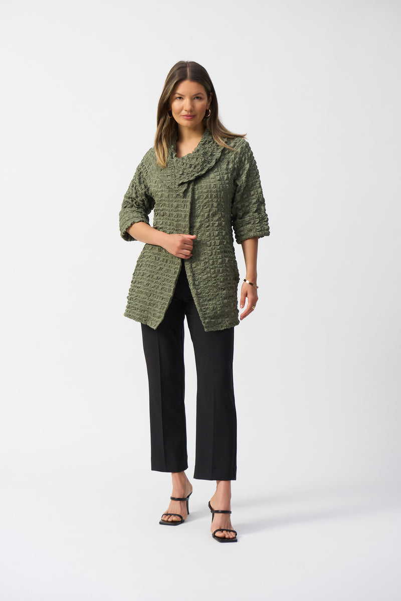 Joseph Ribkoff Bubble Jacquard Trapeze Coat 251234