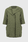 Joseph Ribkoff Bubble Jacquard Trapeze Coat 251234