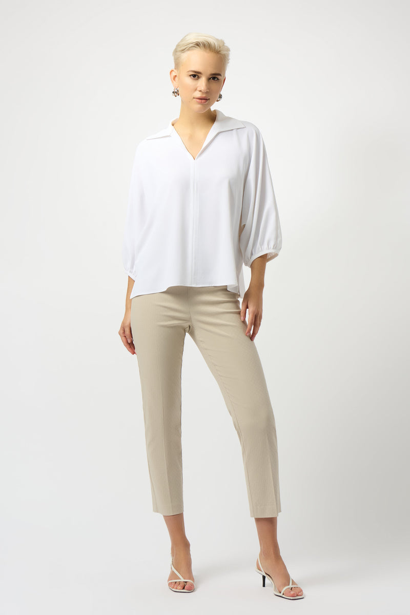 Joseph Ribkoff | Textured Jacquard Crop Pull-On Pants 251256 - S25