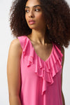 Joseph Ribkoff | Silky Knit Sleeveless Tunic with Ruffles 251287 - S25