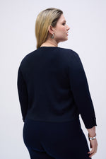 Joseph Ribkoff | Sweater Knit Cover-Up with Pearl Ornament 251900 - S25