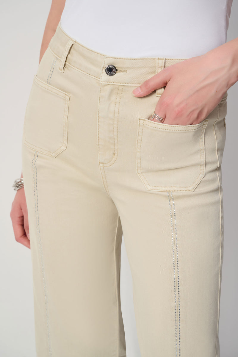 Joseph Ribkoff Culotte Jeans With Embellished Front Seam - 251901 - S25