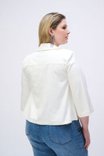 Joseph Ribkoff | Foiled Faux Suede Swing Jacket 251908 - S25