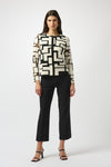 Joseph Ribkoff Mesh & Leatherette Fitted Jacket 251932 - S25