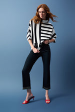 Joseph Ribkoff Jacquard Stripe Sweater Knit Pullover - 251933 - S25