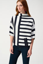 Joseph Ribkoff Jacquard Stripe Sweater Knit Pullover - 251933 - S25